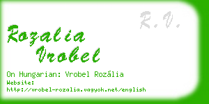 rozalia vrobel business card
